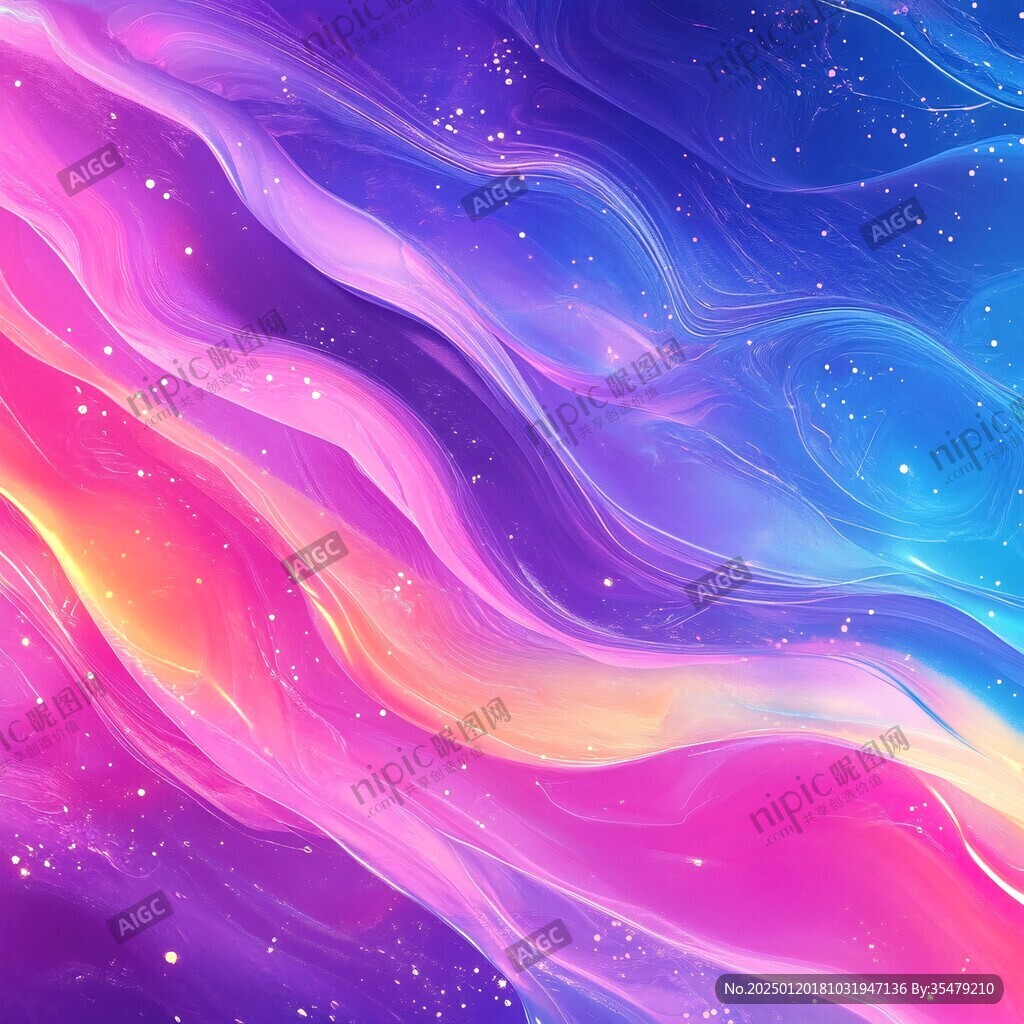 少女感幻彩极光背景