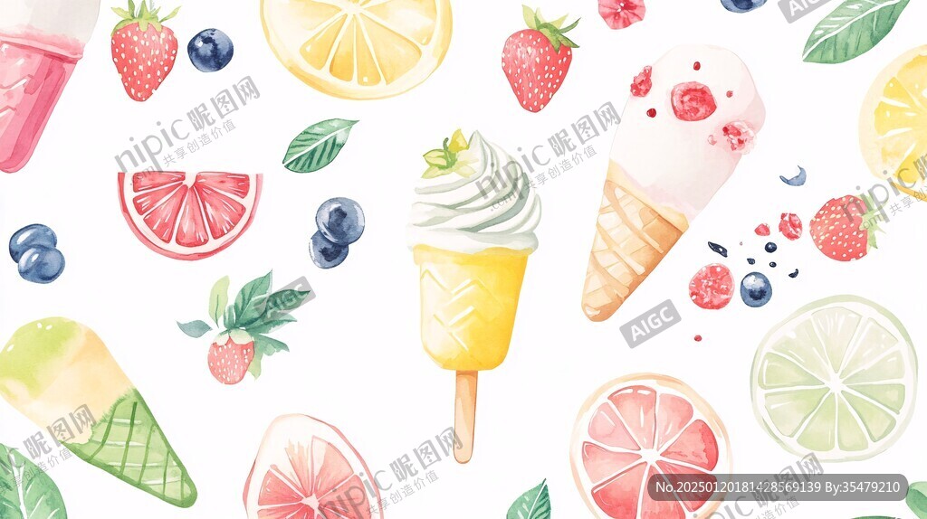 水果食物印花墙纸