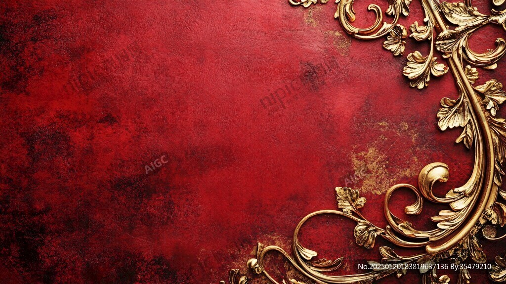 红金色欧式背景