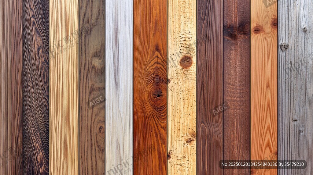 多种颜色木板木材