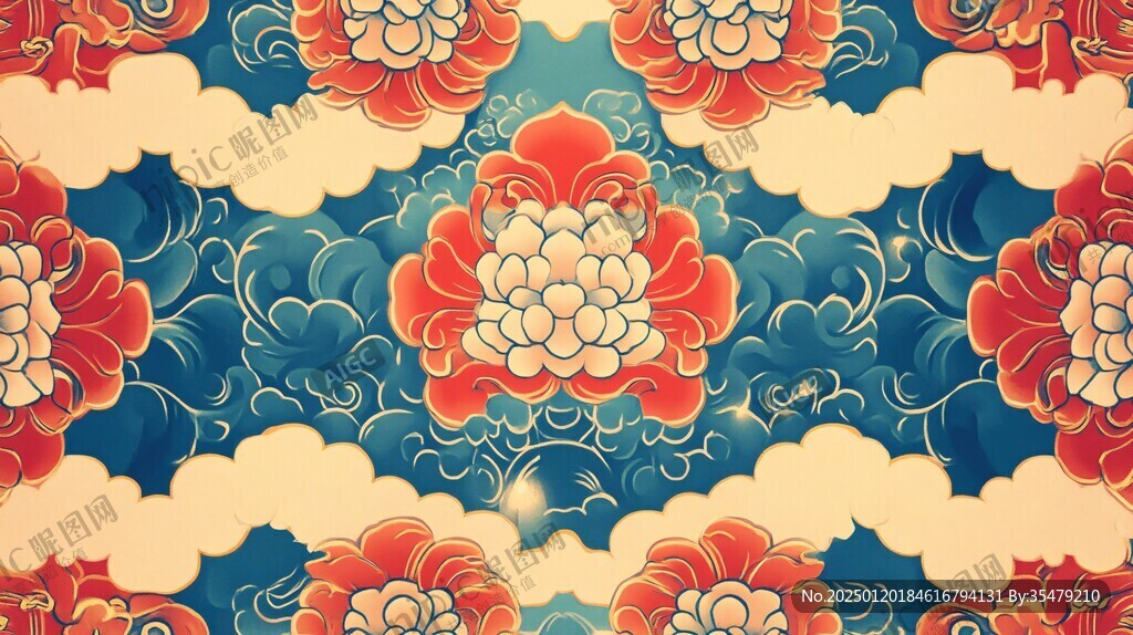 云纹大花