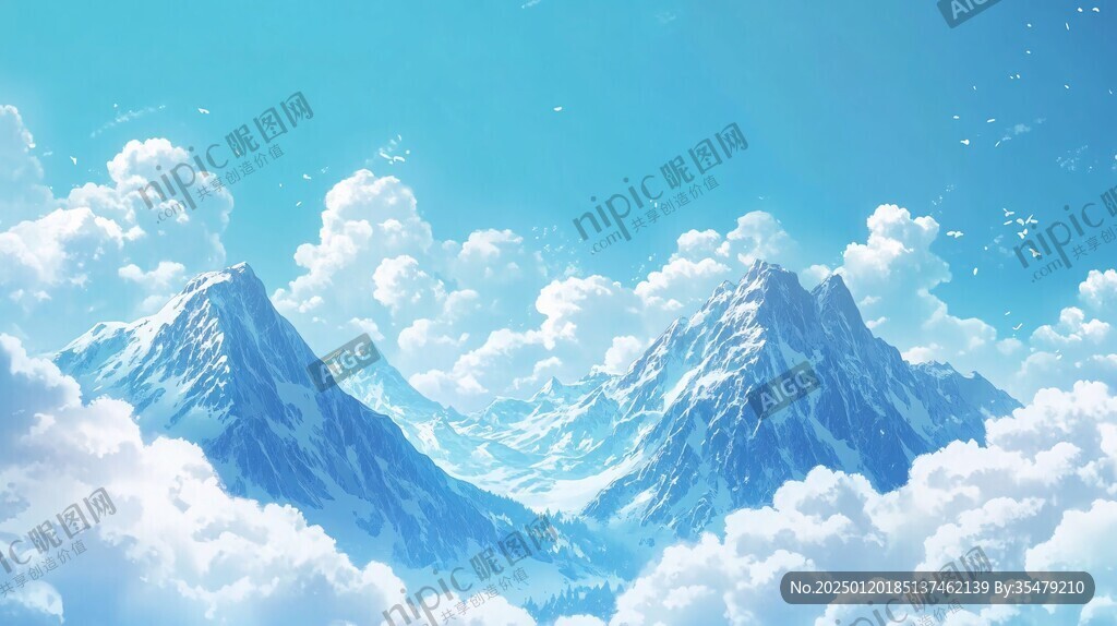 动漫中童话中的白云