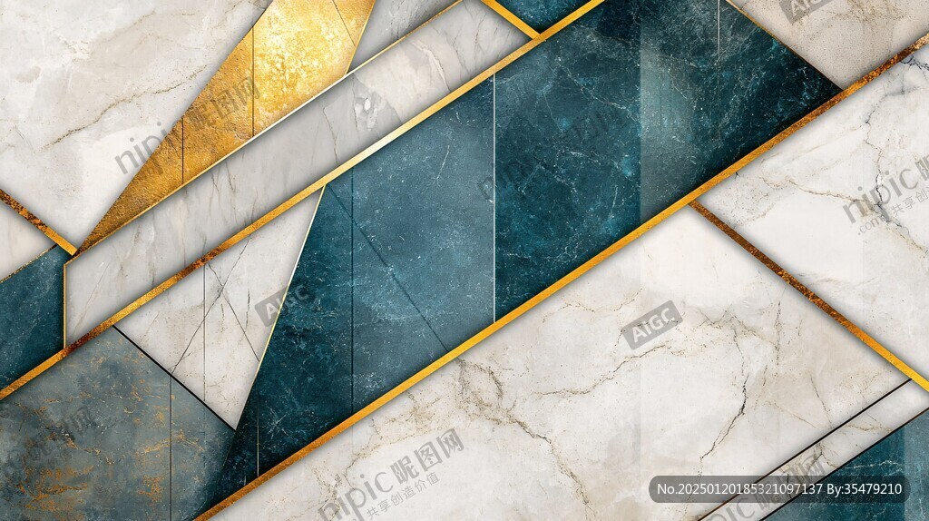 金色大理石对拼背景