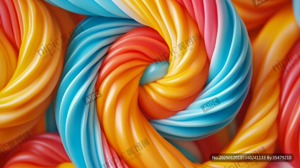 多彩曲线唯美高雅形状