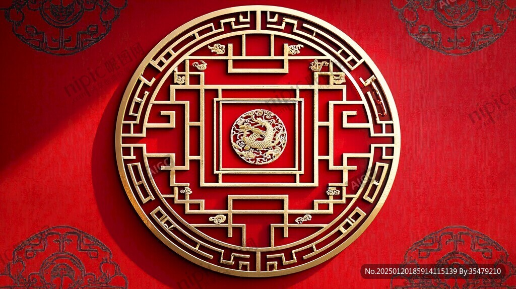 龙纹圆窗