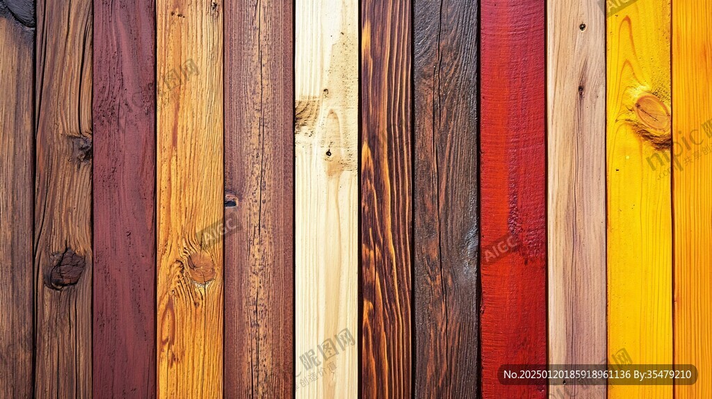 多种颜色木板木材