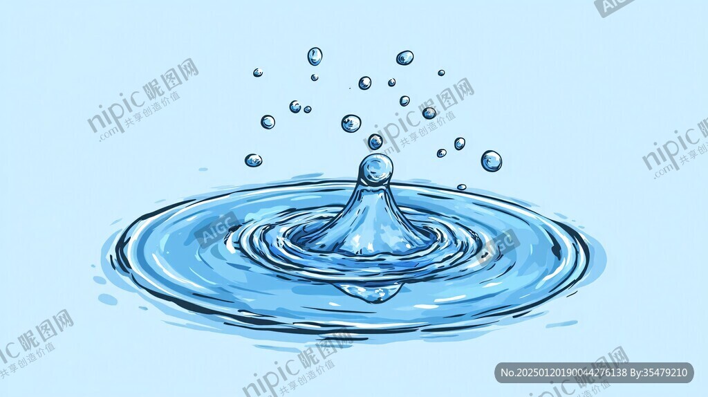 水滴插画
