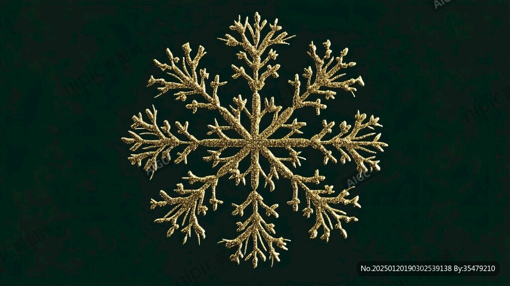 简约金色雪花