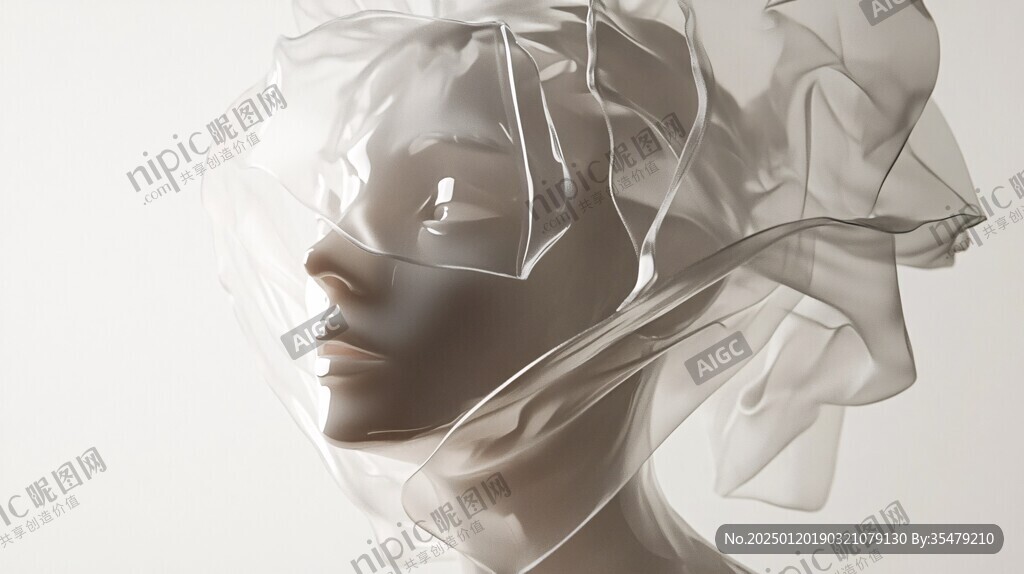 扭曲人像插画