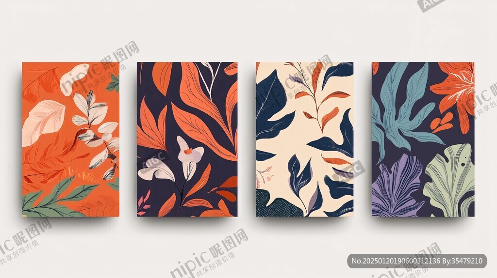 植物背景扁平插画