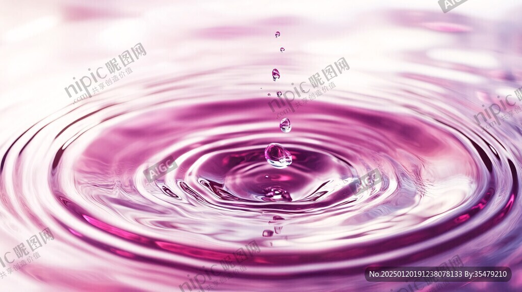 玫红色水滴背景
