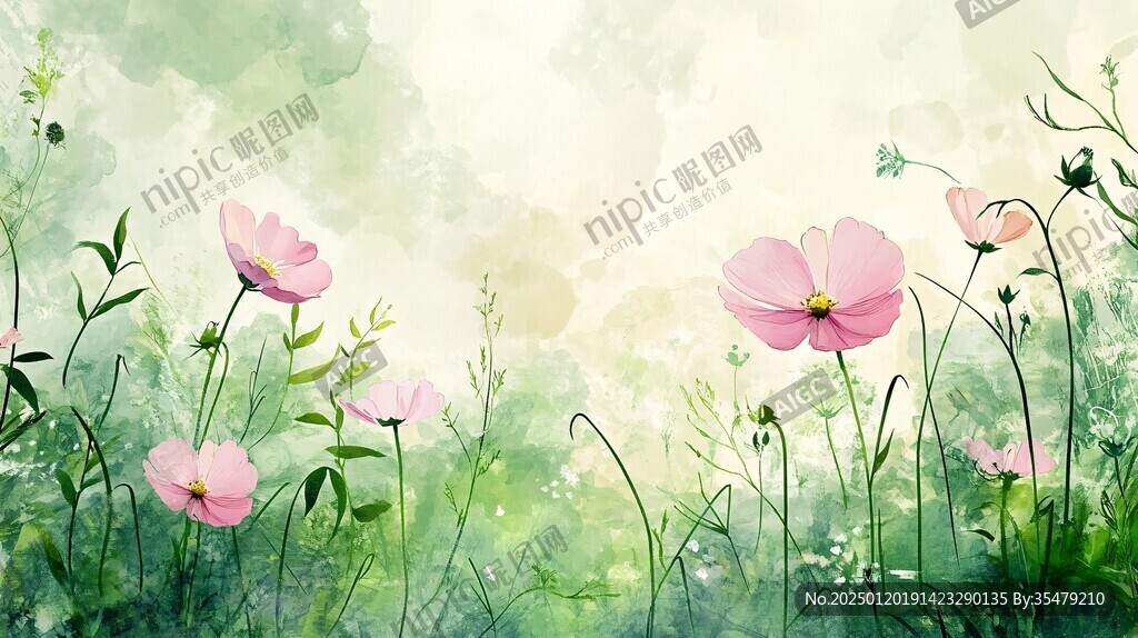 格桑花插画