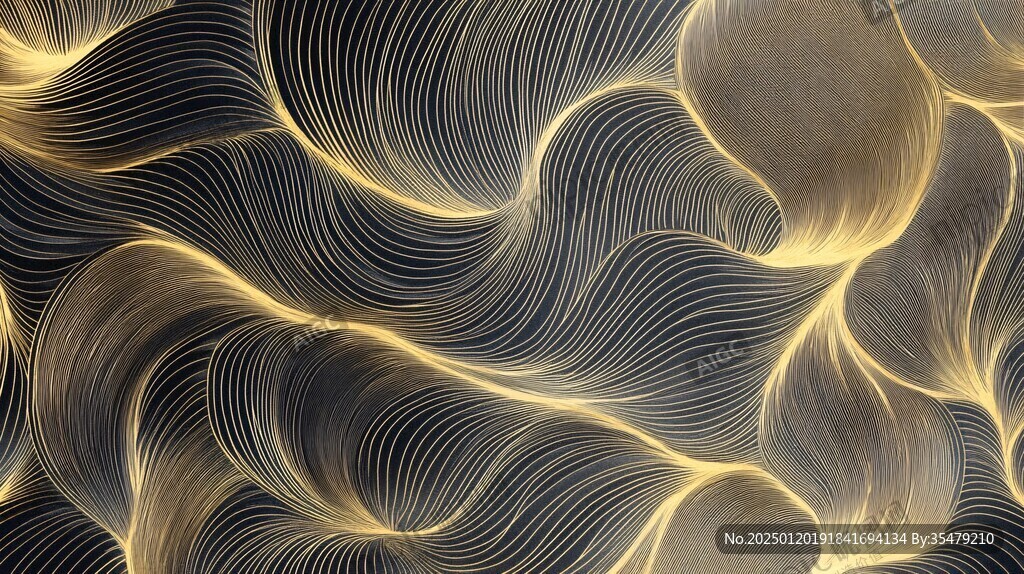 4d金色线条艺术