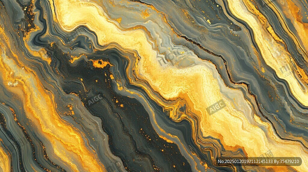 金色抽象流体纹理背景