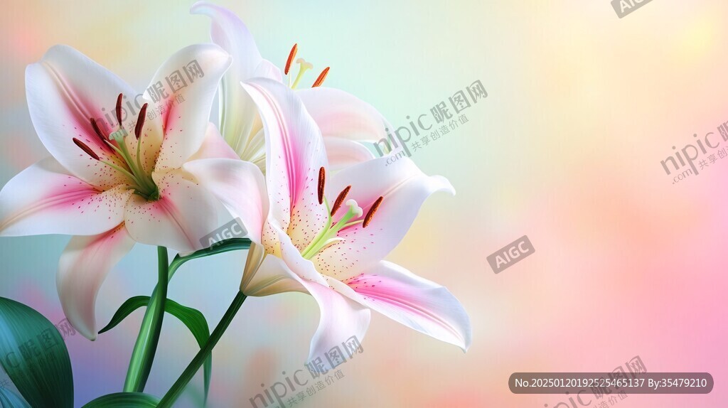 唯美百合花