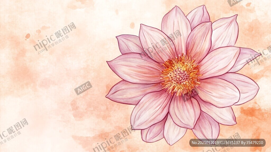 大丽花插画