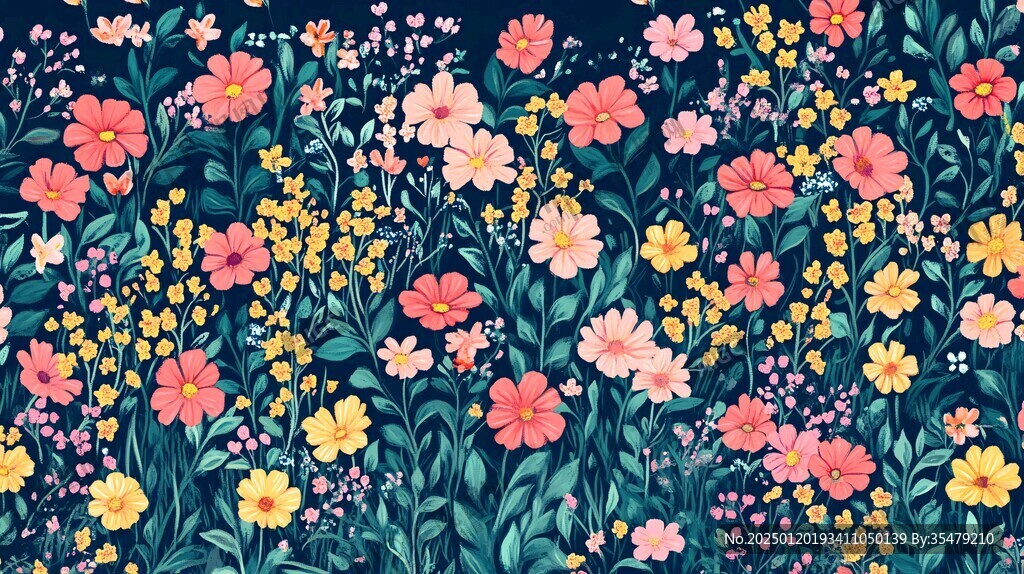 花丛插画