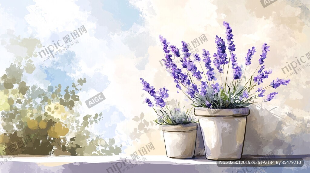 薰衣草插画