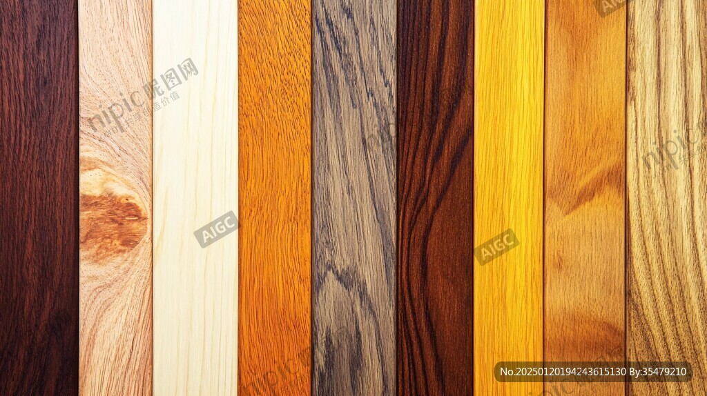 多种颜色木板木材