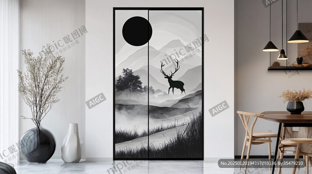 移动门装饰画
