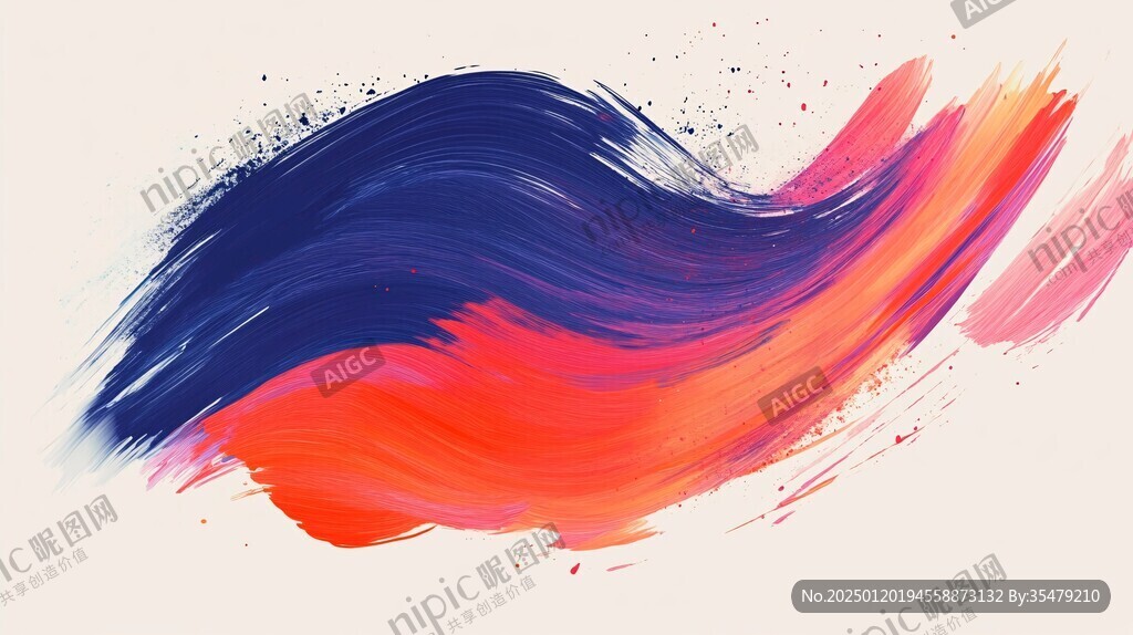 酷炫流动色彩画海报