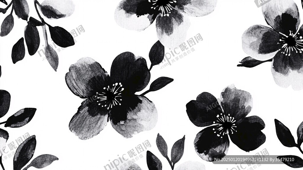 现代花满版花印花绣花