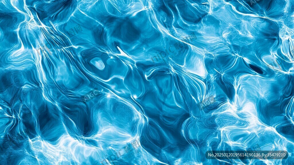 抽象蓝色流体画
