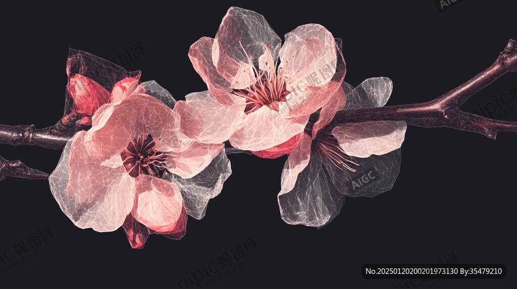 写实桃花