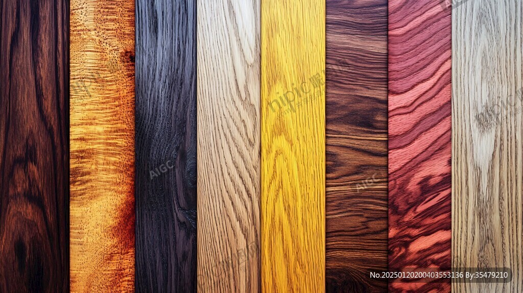 多种颜色木板木材