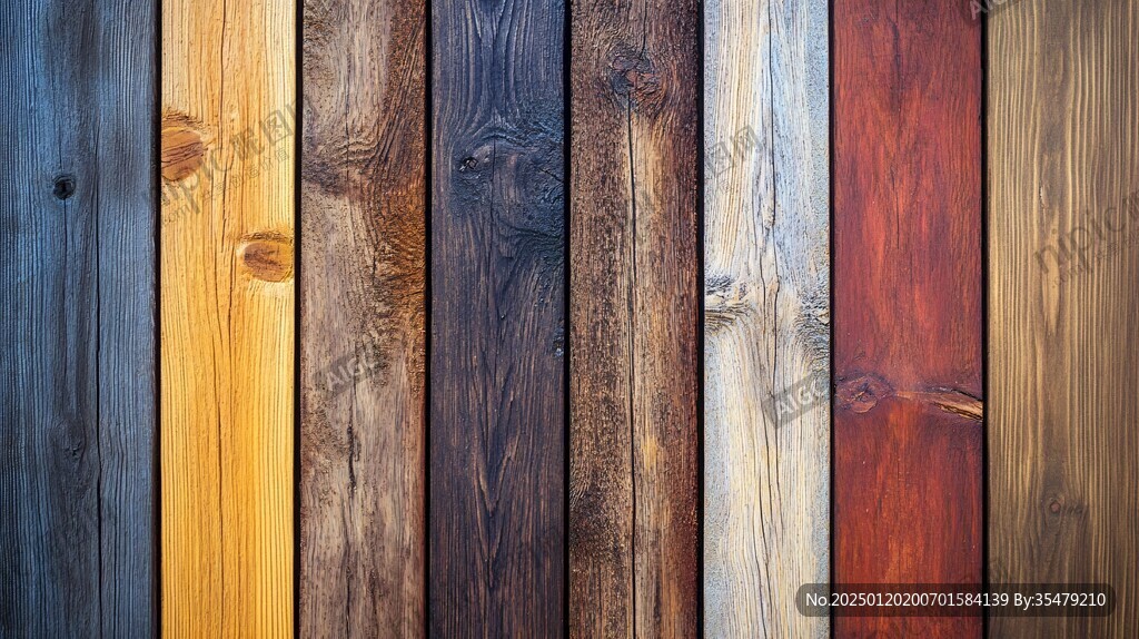 多种颜色木板木材