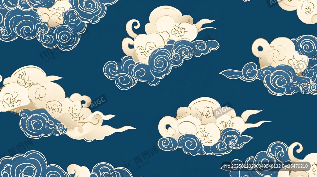宋代云图高端云纹装饰