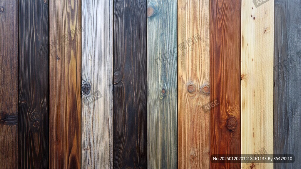 多种颜色木板木材