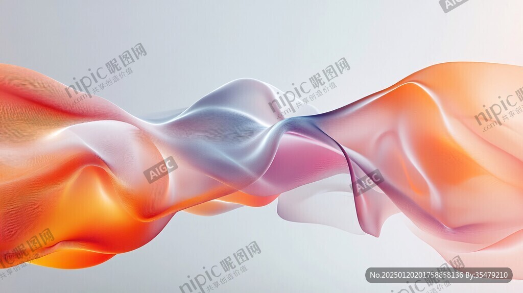 曲线线条丝带飘带流体