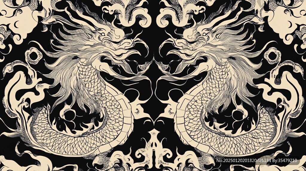 龙凤底纹