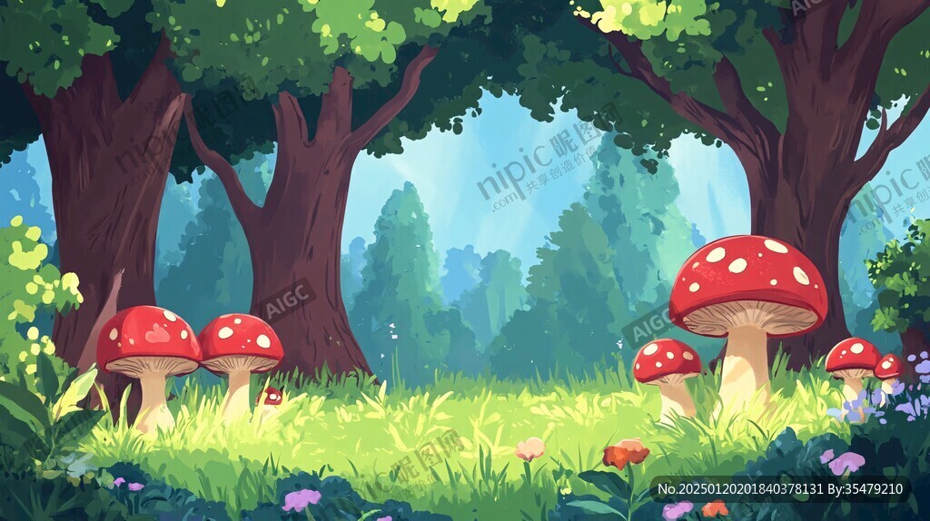 卡通森林背景