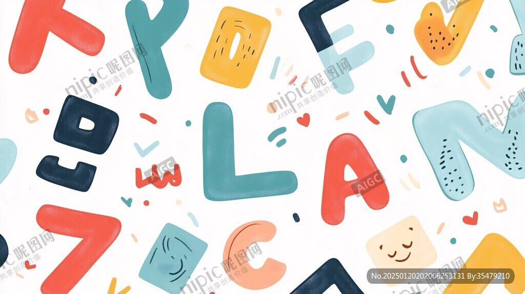 无缝拼接英文字母