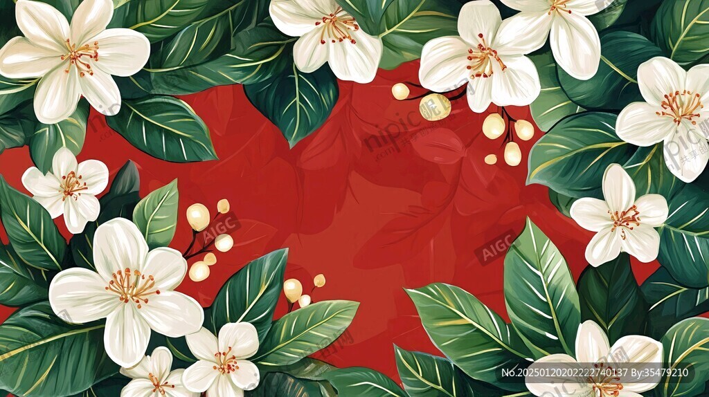 花红果包装插画