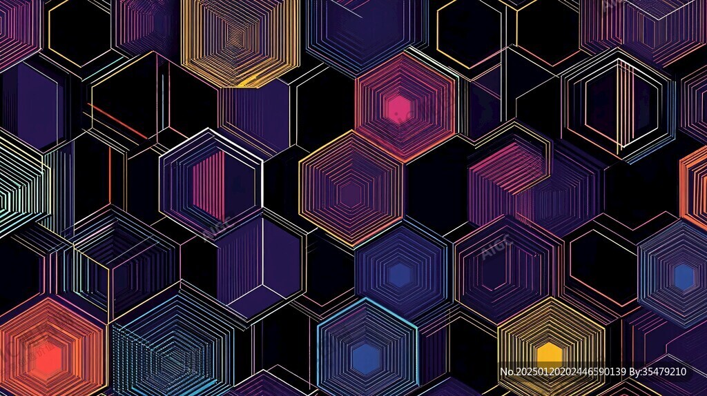 六边形插画