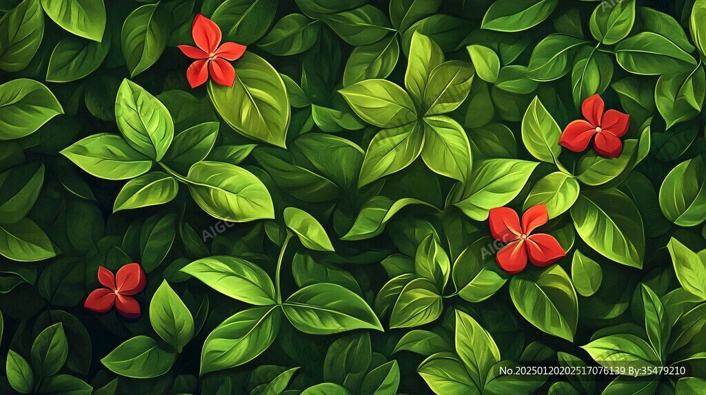 高清植物喷绘背景