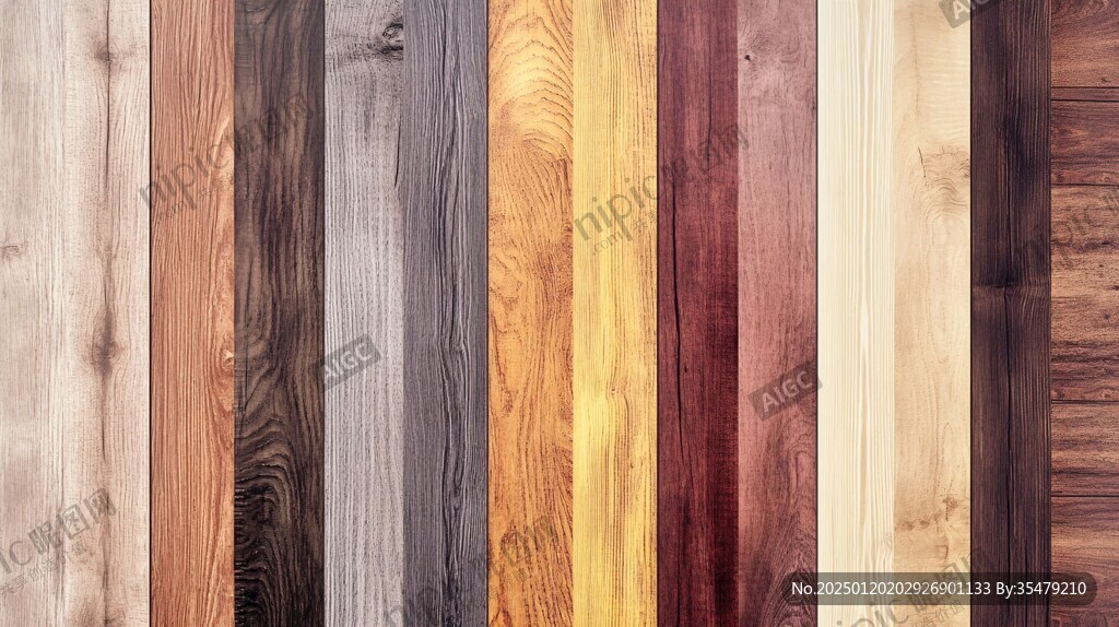 多种颜色木板木材
