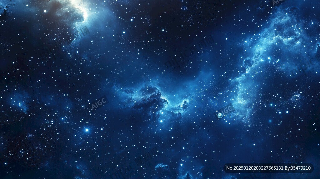 繁星点点蓝色动态宇宙
