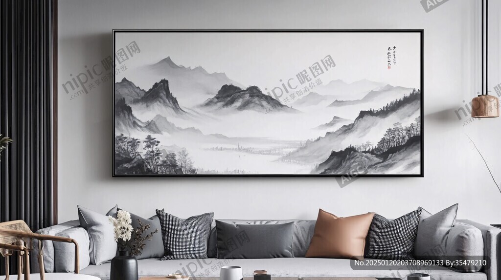 软装靠山画
