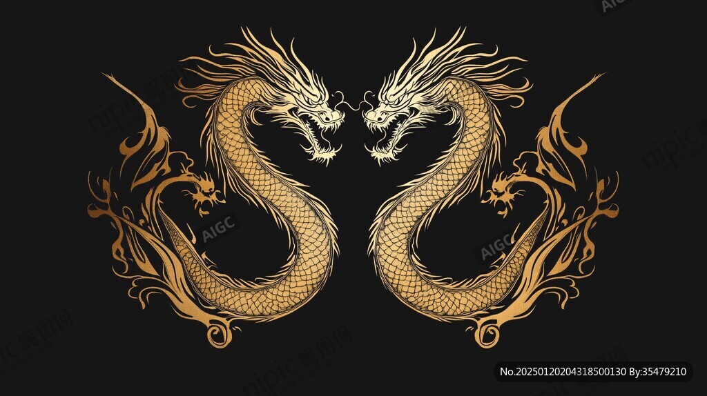 高清双龙图片