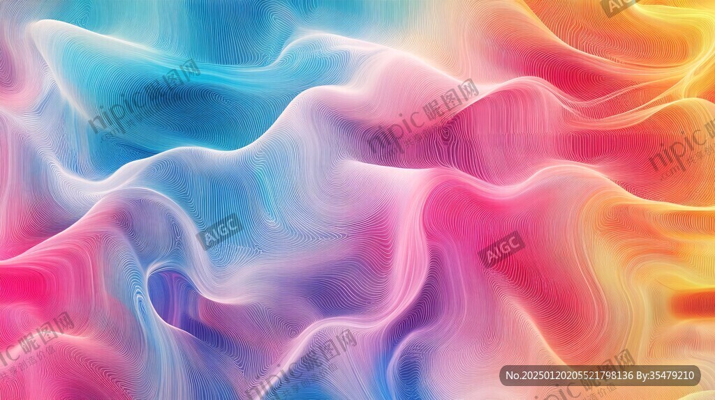 幻彩流体抽象线条背景