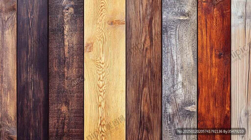 多种颜色木板木材