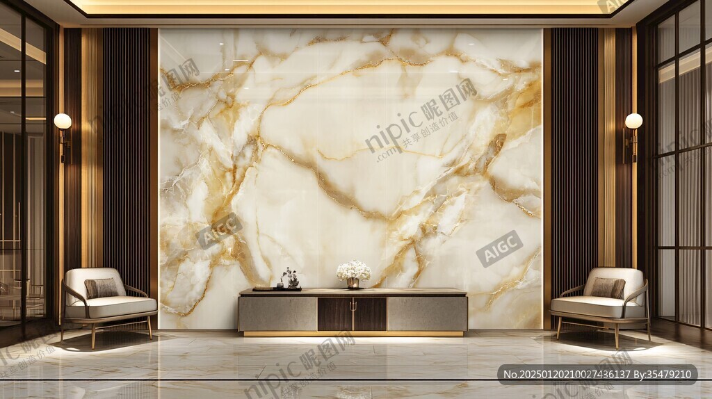 轻奢大理石背景墙