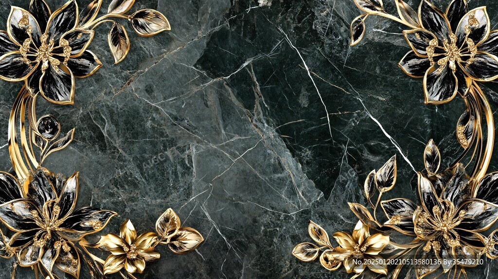 金色大理石对拼背景