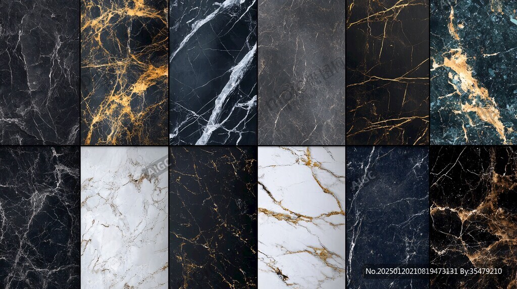 蓝底金线大理石