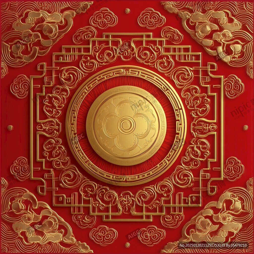 蒙古族喜图案设计金色