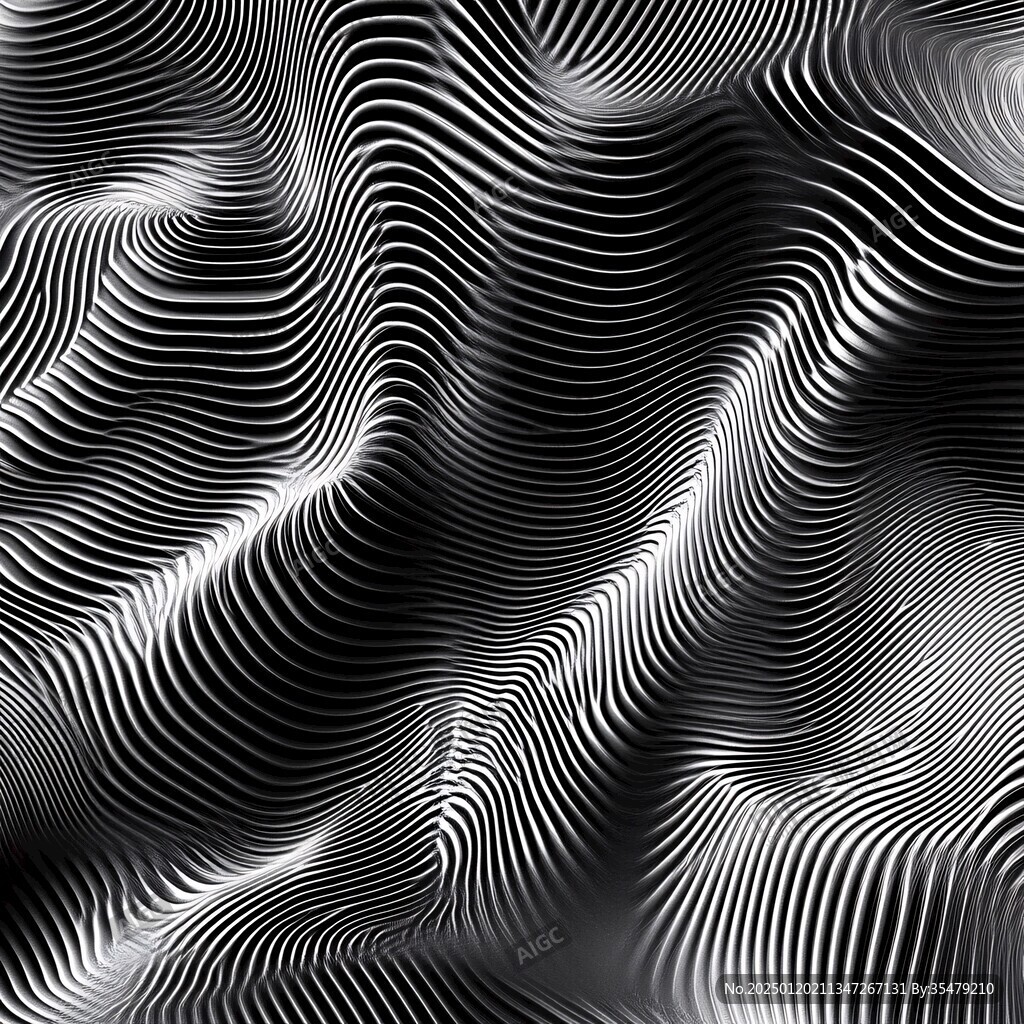 高级灰线条波浪纹理